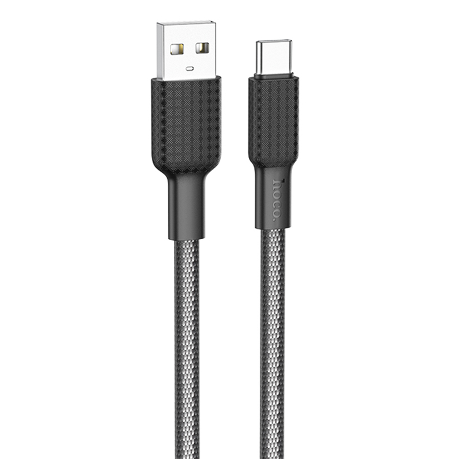 Зарядные устройства и кабели - Кабель HOCO X69 Jaeger USB - Type-C, 3A, 60W, 1 м, черный+белый