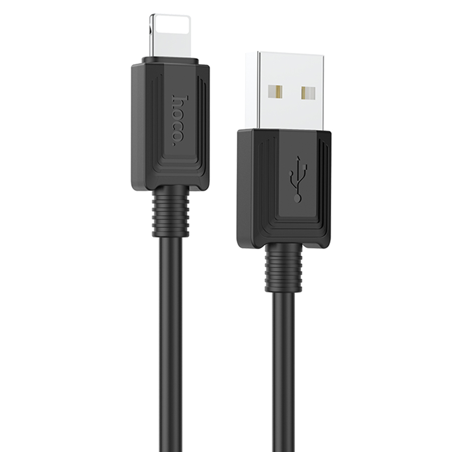 Зарядные устройства и кабели - Кабель HOCO X73 USB - Lightning, 2.4А, 1 м, белый/черный