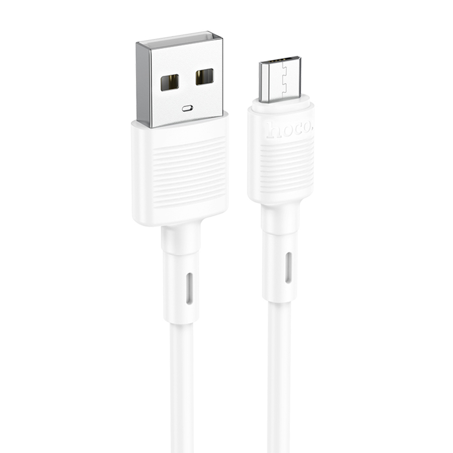 Зарядные устройства и кабели - Кабель HOCO X83 Victory USB - MicroUSB, 2.4А, 1 м, белый