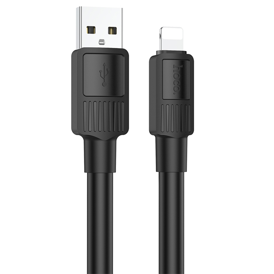 Зарядные устройства и кабели - Кабель HOCO X84 Solid USB - Lightning, 2.4А, 1 м, черный