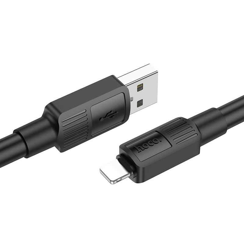 Зарядные устройства и кабели - Кабель HOCO X84 Solid USB - Lightning, 2.4А, 1 м, черный