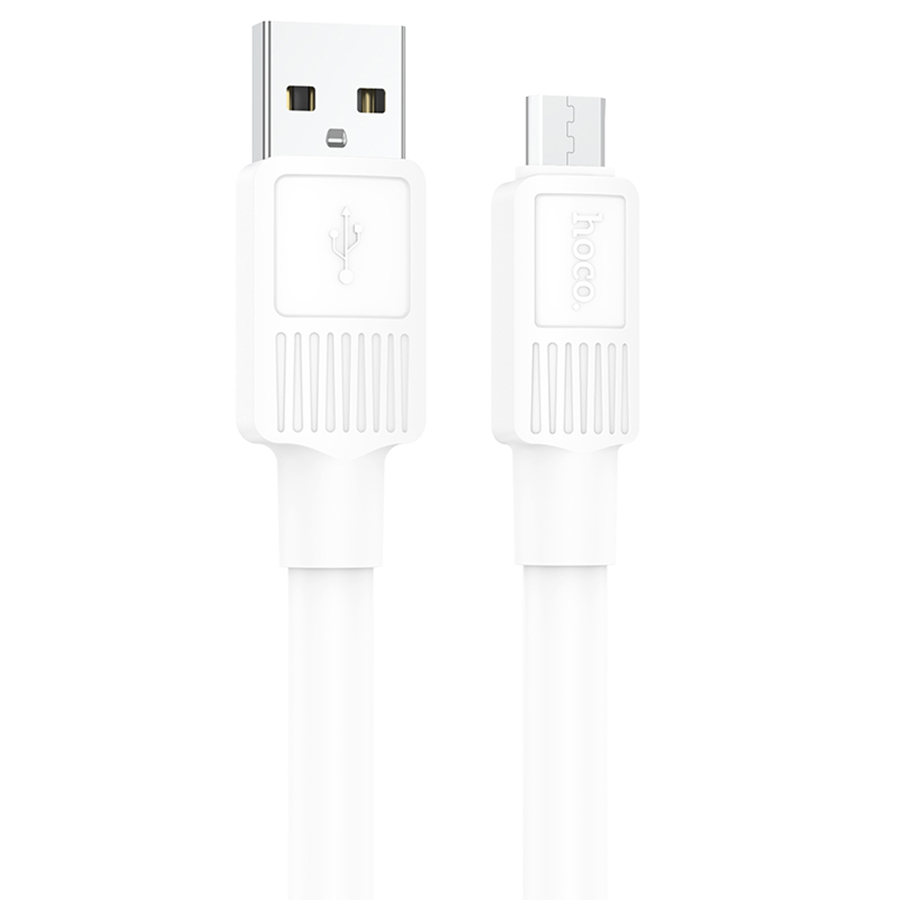 Зарядные устройства и кабели - Кабель HOCO X84 Solid USB - MicroUSB, 2.4А, 1 м, белый/черный