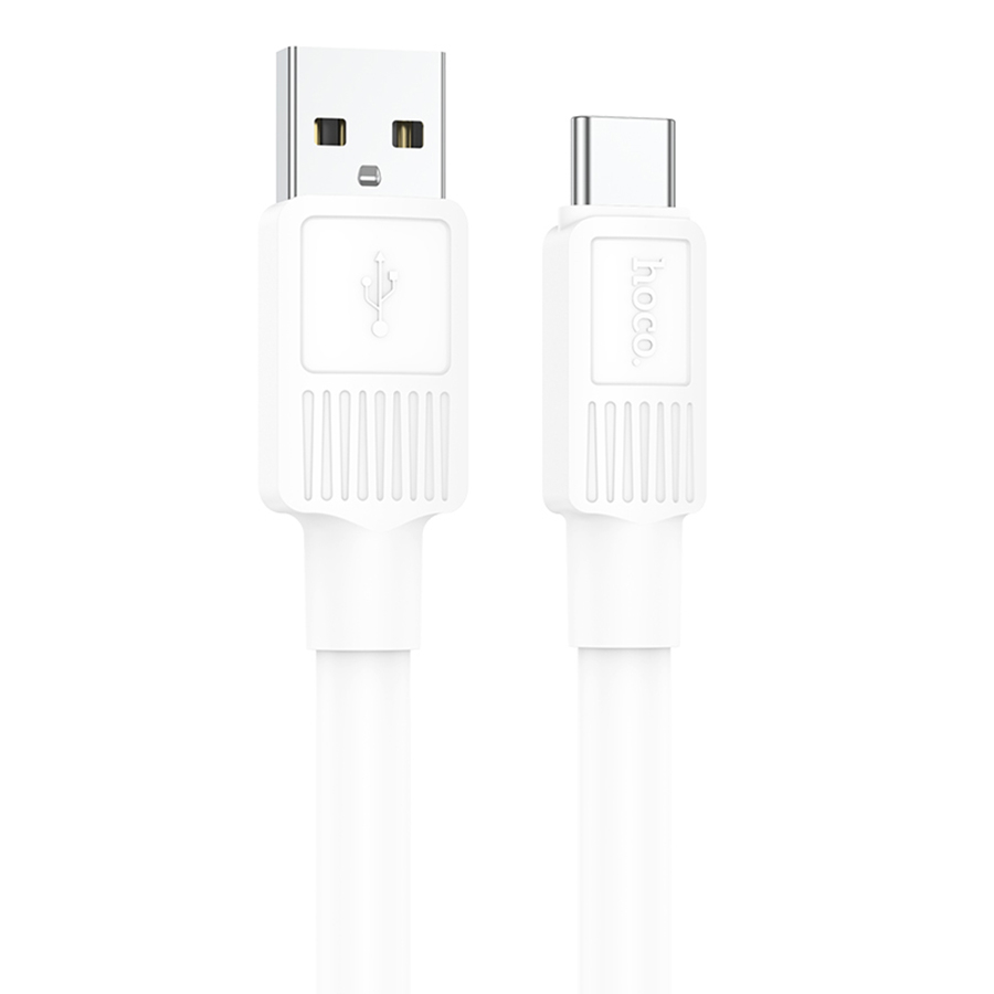 Зарядные устройства и кабели - Кабель HOCO X84 Solid USB - Type-C, 3A, 1 м, белый/черный