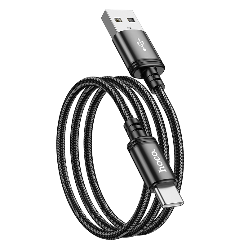 Зарядные устройства и кабели - Кабель HOCO X89 Wind USB - Type-C, 3A, 1 м, черный