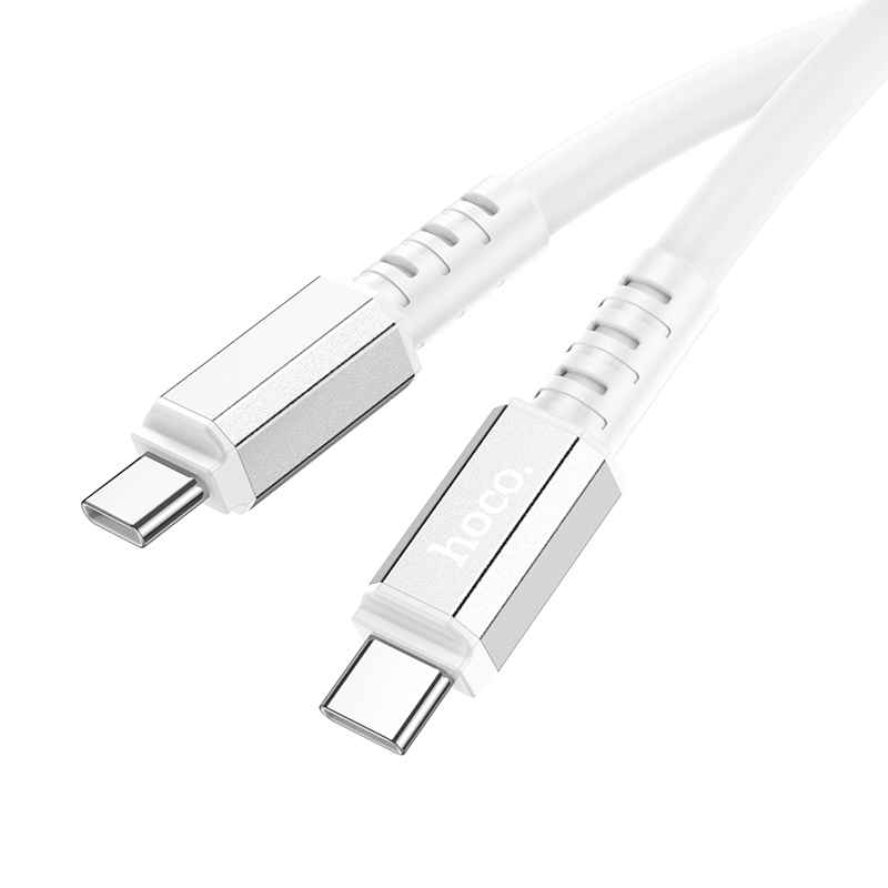 Зарядные устройства и кабели - Кабель USB-C HOCO X85 Strength Type-C - Type-C, 60W, 1 м, белый/черный