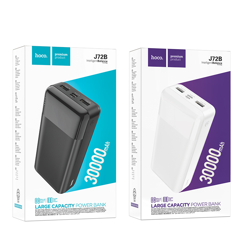 Power Bank аккумуляторы - Аккумулятор Power Bank HOCO J72B Easy travel 30000 mAh белый