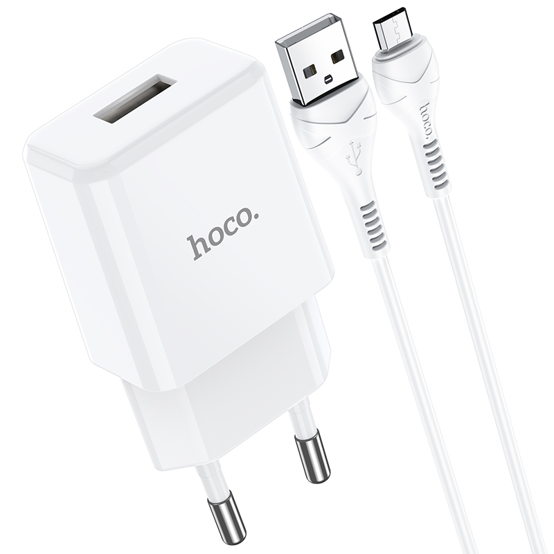 Зарядные устройства и кабели - Зарядное устройство HOCO N9 Especial 1xUSB с Кабелем USB - Micro, 2.1A, 10W