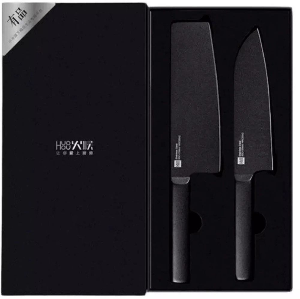 Аксессуары Xiaomi - Набор кухонных ножей Xiaomi Huo Hou Black Heat Knife Set 2 шт