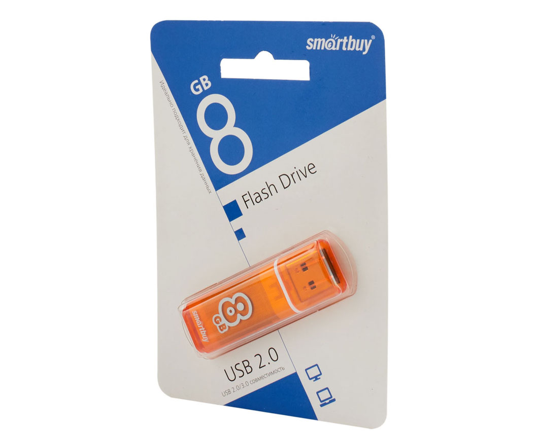 Флешки - Флешка USB 2.0 SmartBuy Glossy 8GB