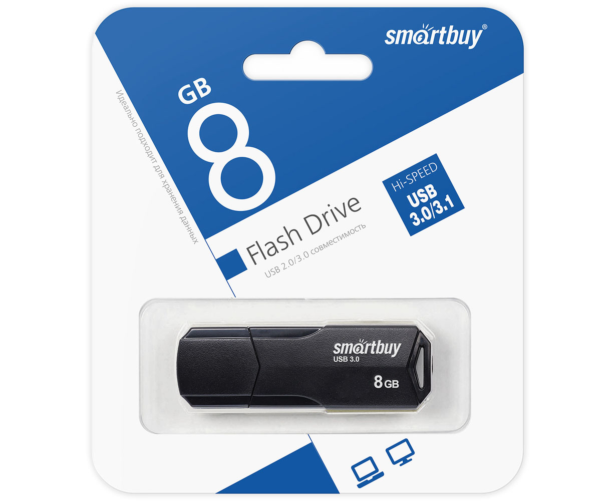 Флешки - Флешка USB 3.0/3.1 SmartBuy Clue 8GB
