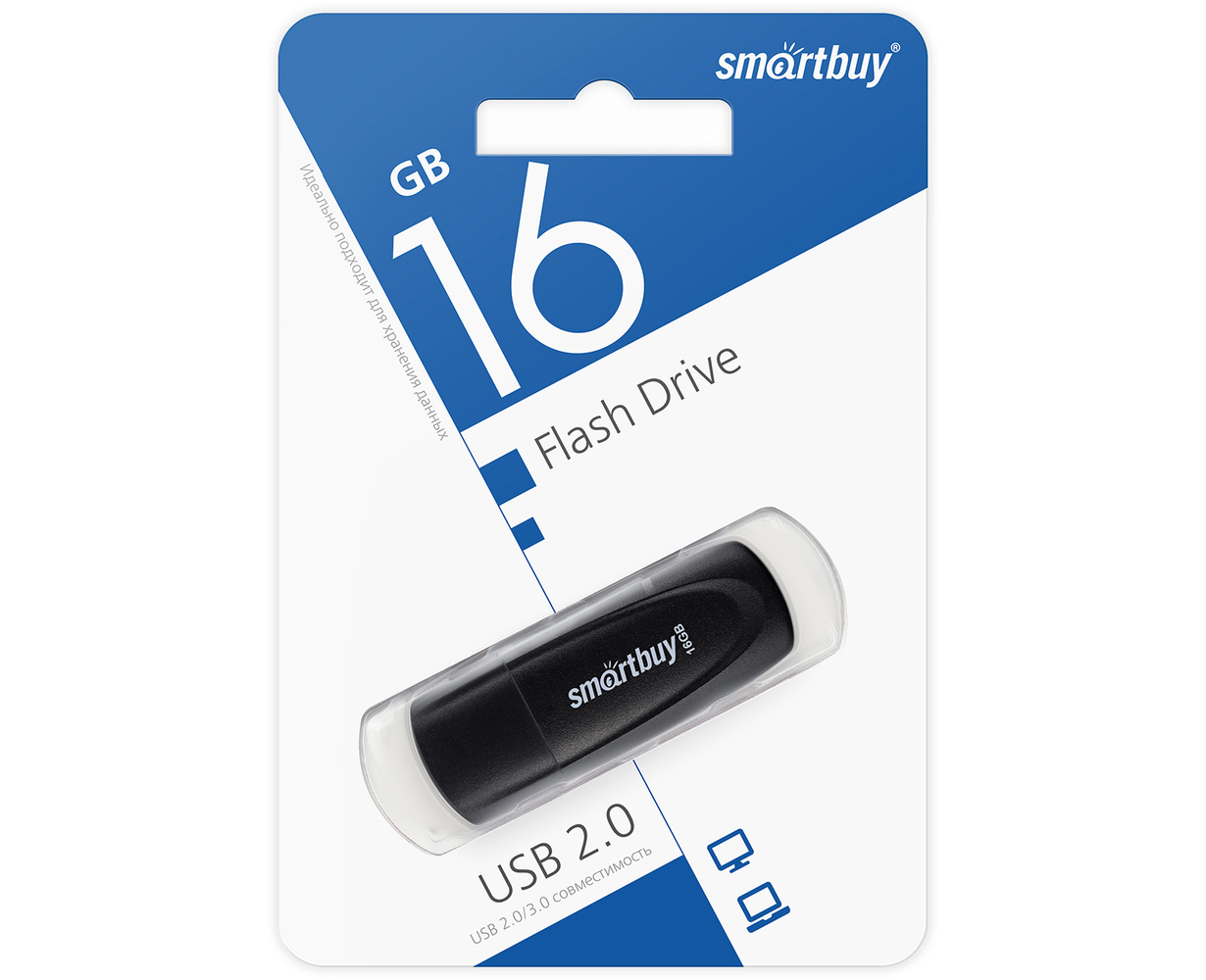 Флешки - Флешка USB 2.0 SmartBuy Scout 16GB