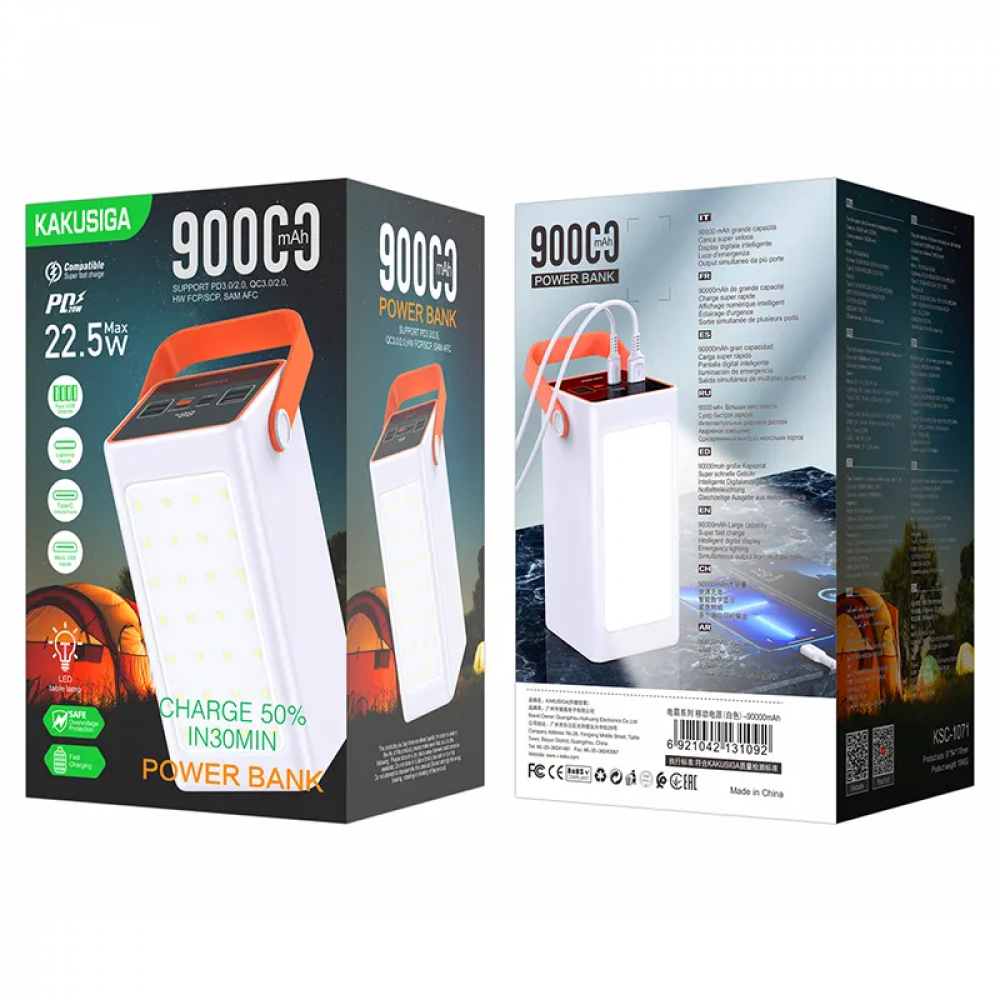 Power Bank аккумуляторы - Аккумулятор Power Bank Kakusiga KSC-1071 90000 mAh