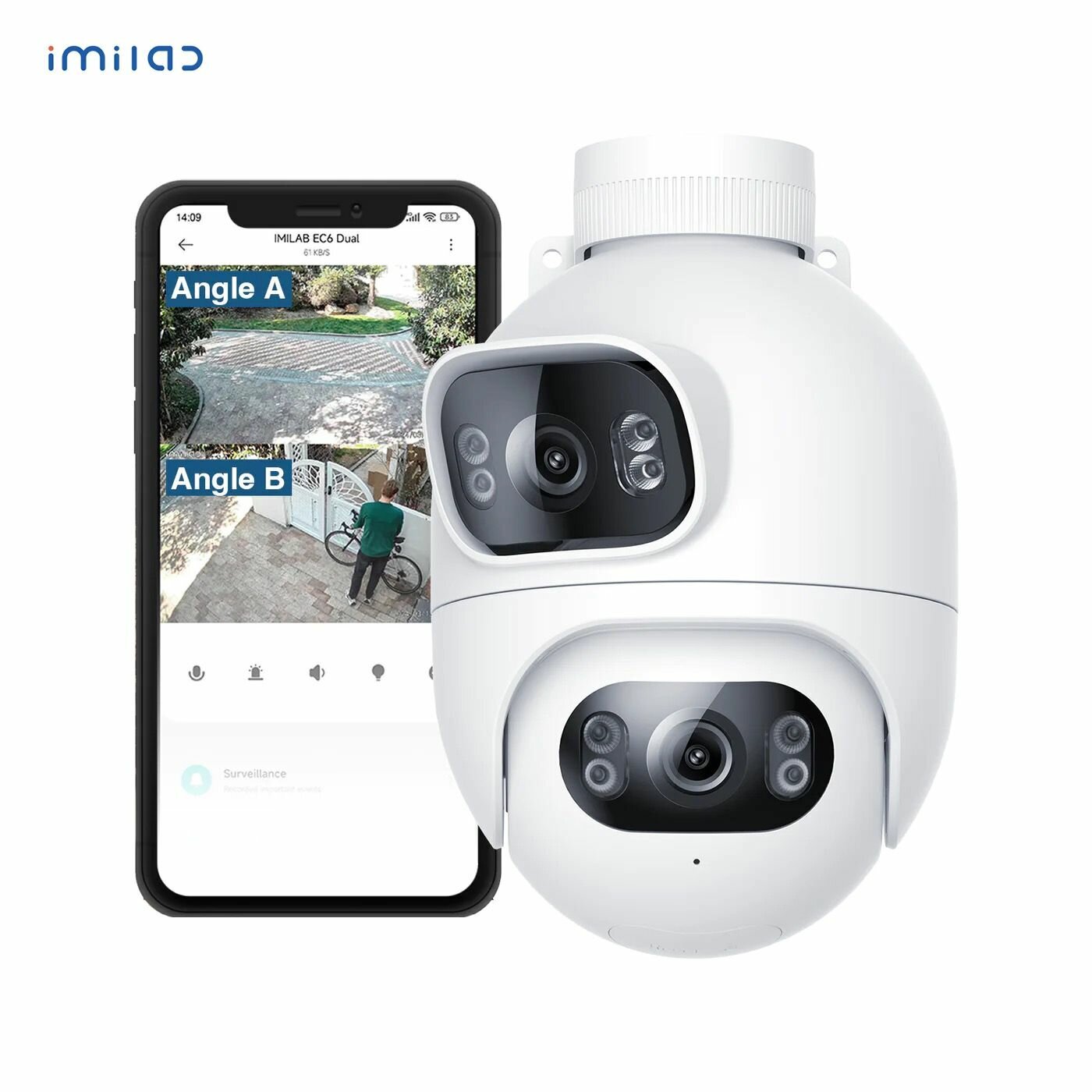 IP-камеры Xiaomi - IP камера Xiaomi IMILAB Outdoor Security Camera 2K EC6 Dual