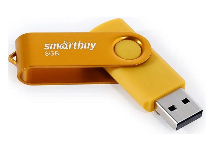 Флешки - Флешка USB 2.0 SmartBuy Twist 8GB желтый