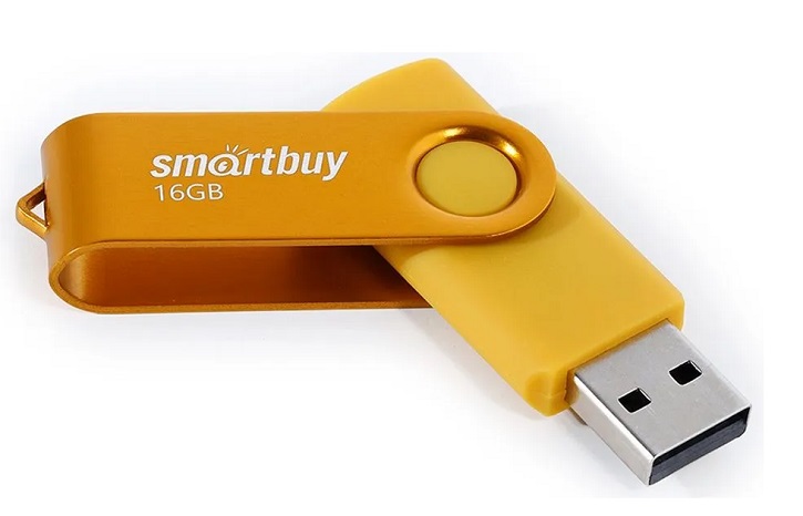 Флешки - Флешка USB 2.0 SmartBuy Twist 16GB желтый