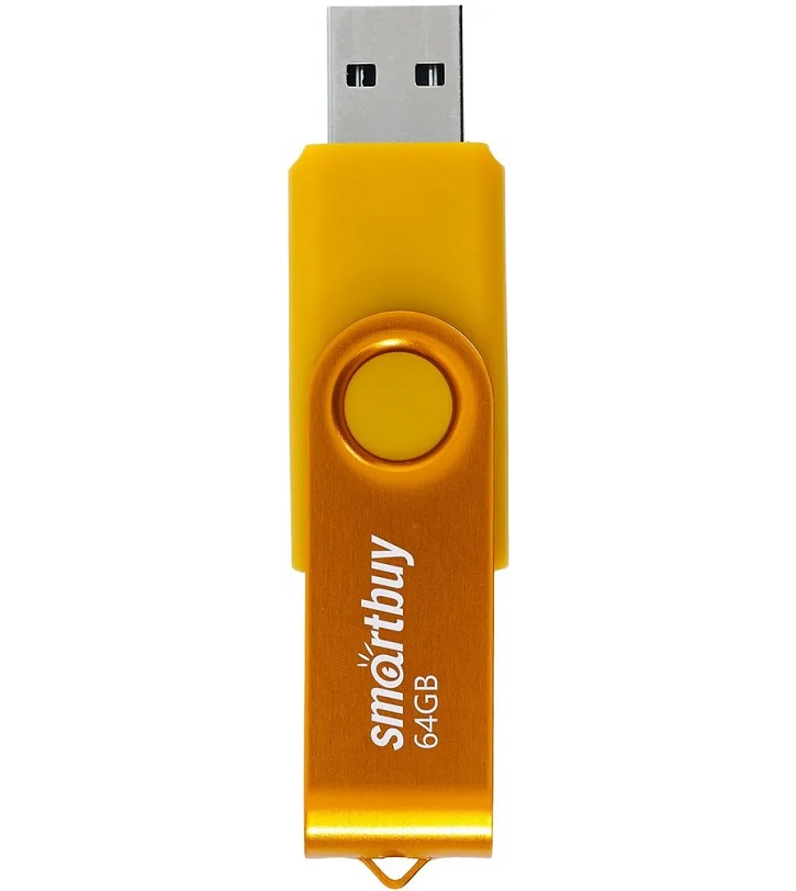 Флешки - Флешка USB 2.0 SmartBuy Twist 64GB желтый