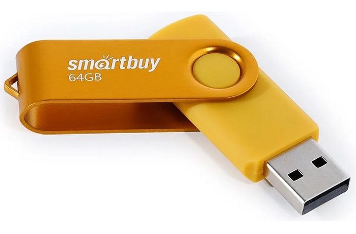 Флешки - Флешка USB 2.0 SmartBuy Twist 64GB желтый