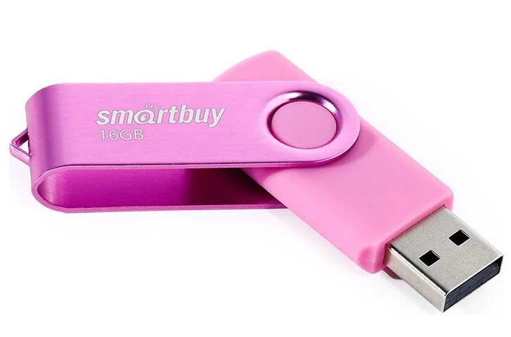 Флешки - Флешка USB 2.0 SmartBuy Twist 16GB розовый