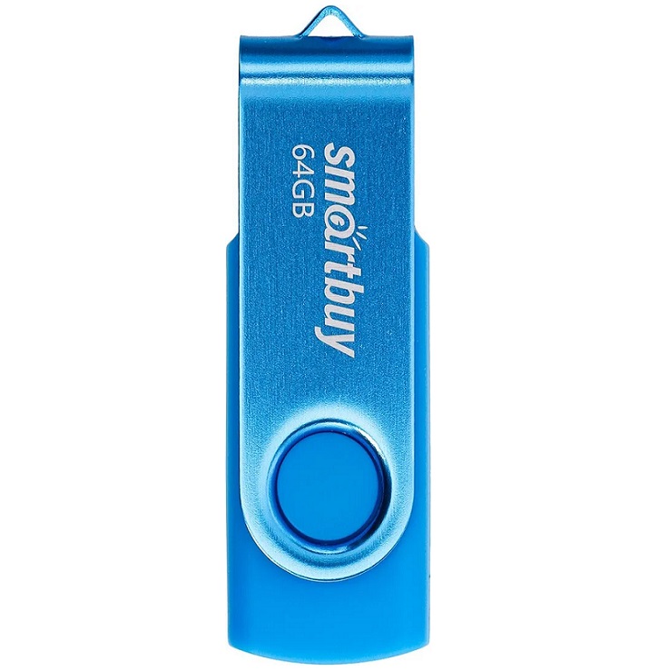 Флешки - Флешка USB 2.0 SmartBuy Twist 64GB синий