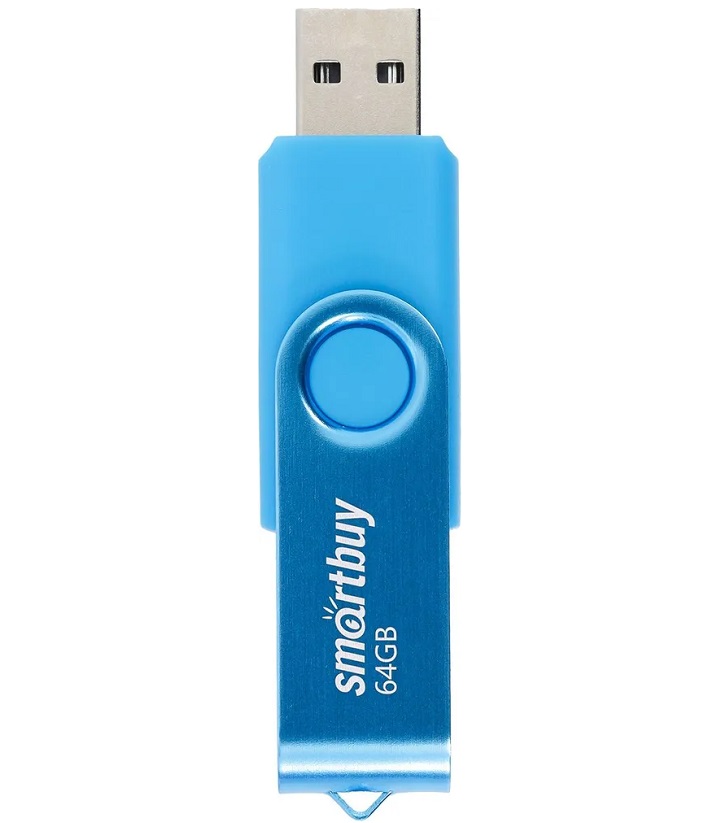 Флешки - Флешка USB 2.0 SmartBuy Twist 64GB синий