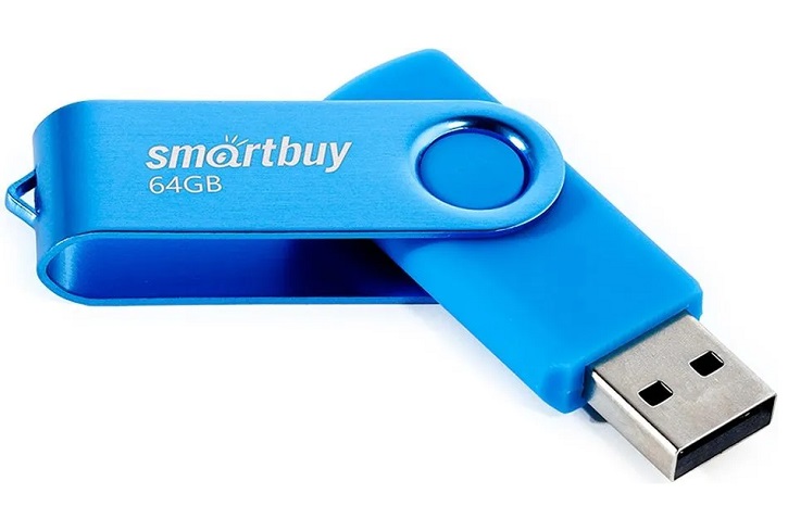 Флешки - Флешка USB 2.0 SmartBuy Twist 64GB синий