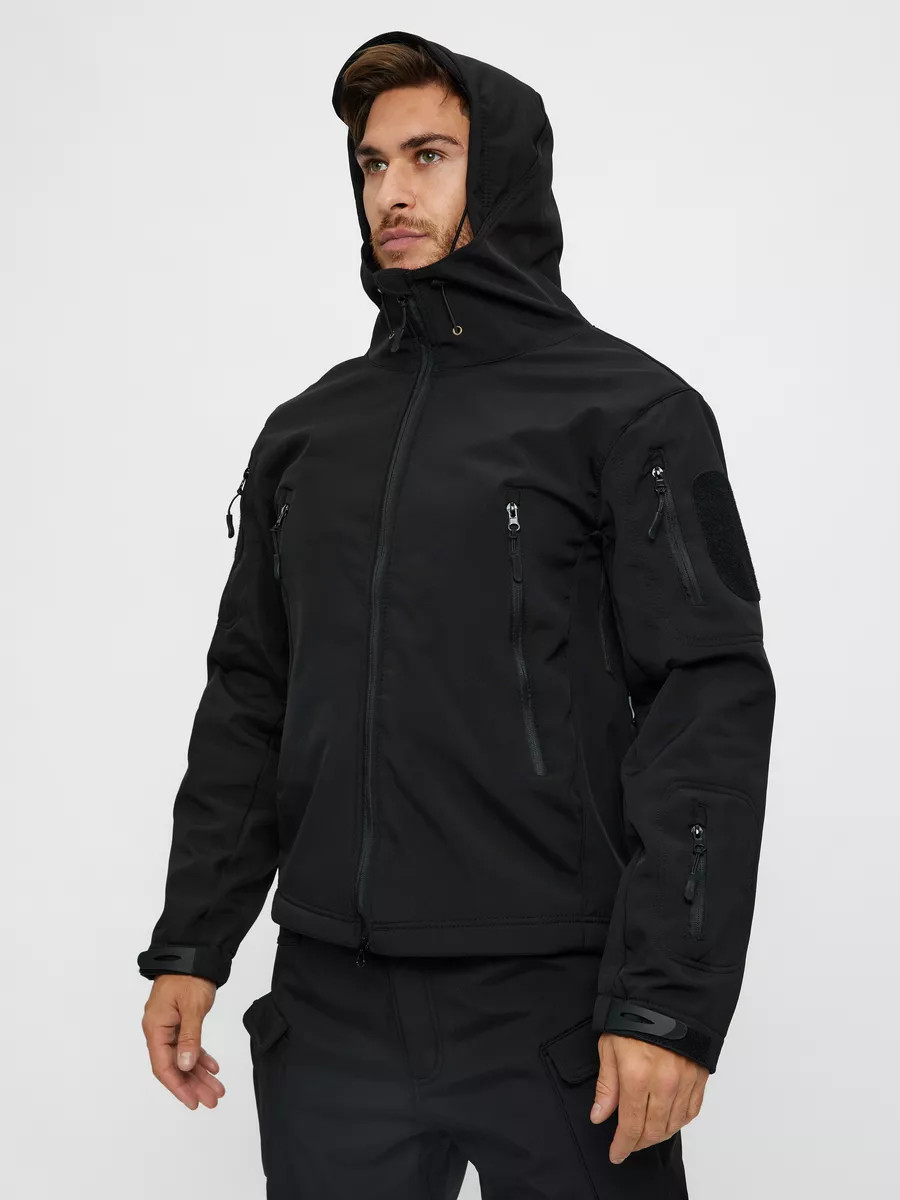 Снаряжение и экипировка - Тактический костюм Softshell демисезонный черный