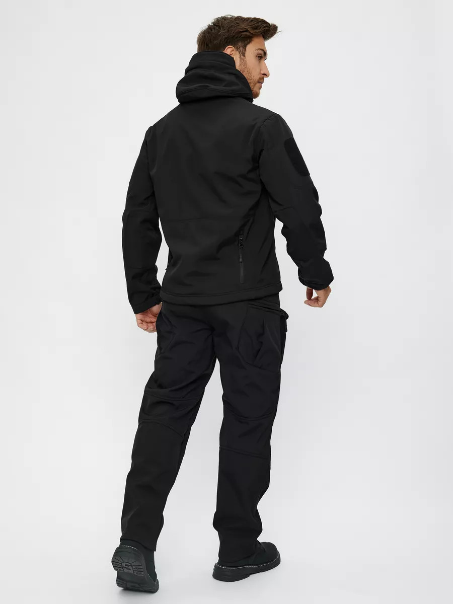 Снаряжение и экипировка - Тактический костюм Softshell демисезонный черный