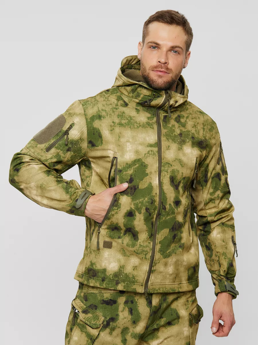 Тактический костюм Softshell демисезонный зеленый мох Снаряжение и экипировка - Тактический костюм Softshell демисезонный зеленый мох