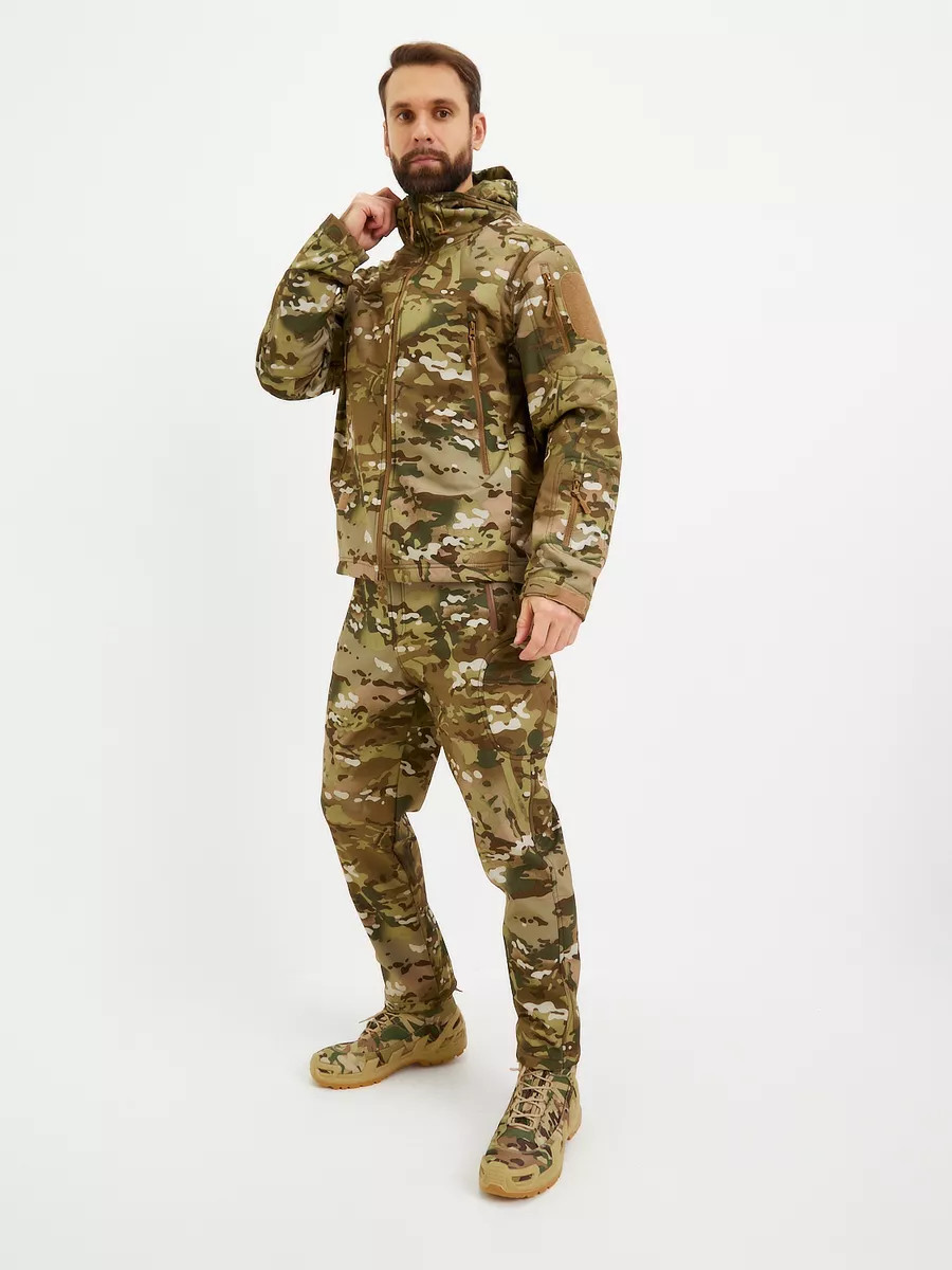Снаряжение и экипировка - Тактический камуфляжный костюм Softshell демисезонный