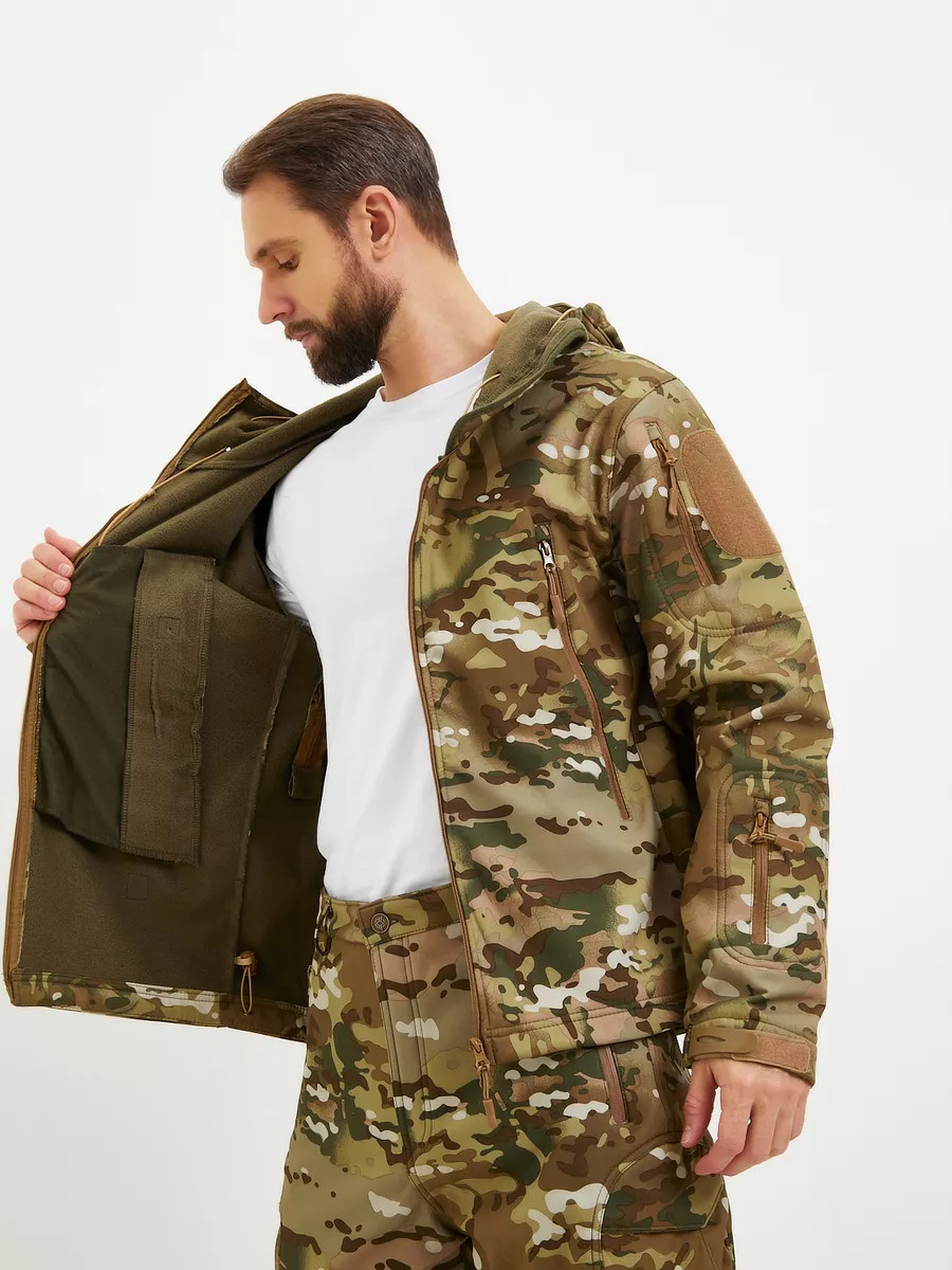Снаряжение и экипировка - Тактический камуфляжный костюм Softshell демисезонный