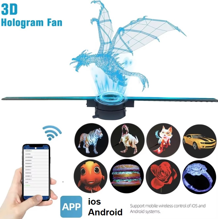 Голографический 3D проектор HoloGraphic 45 см. Проекторы - Голографический 3D проектор HoloGraphic 45 см.