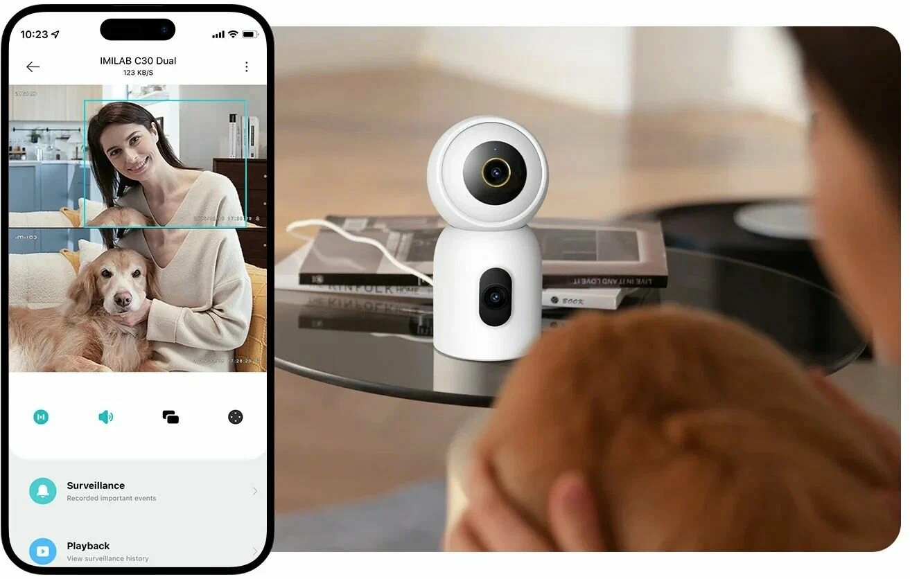 IP-камеры Xiaomi - IP-камера Xiaomi IMILAB Indoor Camera Plug-in C30 Dual