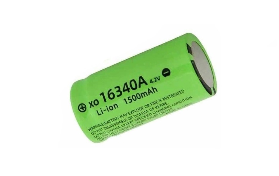Батарейки и аккумуляторы - Аккумулятор Li-ion 16340A 1500 mAh